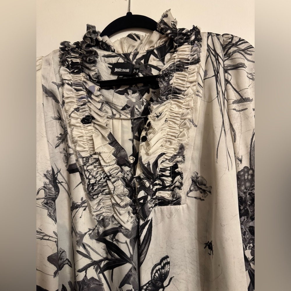 Just Cavalli Printed Silky Tunic Dress | Size XL - Picture 7 of 12